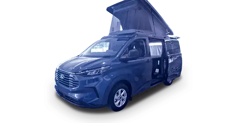 Renting De Furgonetas Ford Transit-Custom Kombi 2.0 EcoBlue 320 L1 Trend CAMPERIZADA Magnetic
